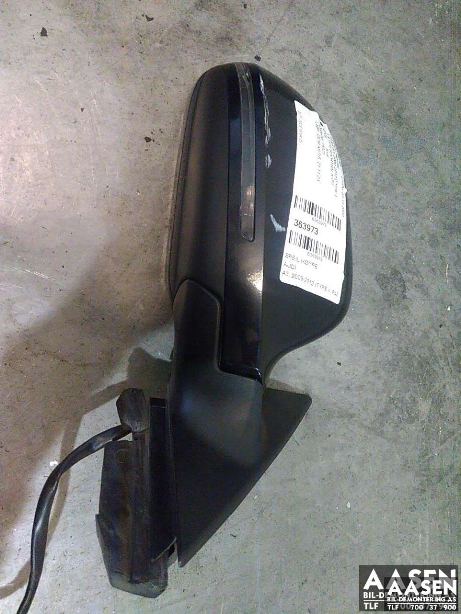 Speil høyre til Audi A3 2009-2012 (Type II, Fase 2) (8P1 858 532 EB|)