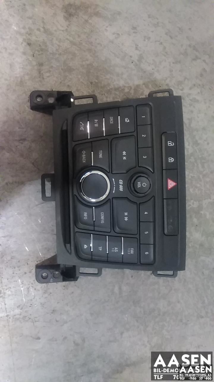 Bilstereo betjeningspanel til Opel Zafira Tourer, 2012-2018  (CONTINENTAL|13406667)