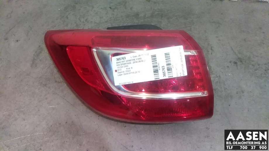 Baklykt venstre ytre til Kia Sportage 2010-2016 (Type III) (92401 3W010|)