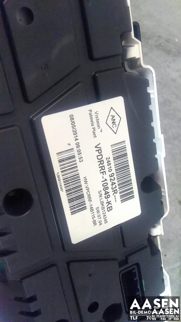 Instrumentpanel til Renault Captur 2013-2020 (Type I)  (248109243R|)