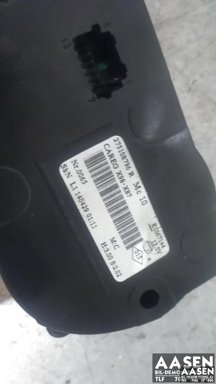 Varmeapparat betjening til Renault Captur 2013-2020 (Type I)  (275108796R|)