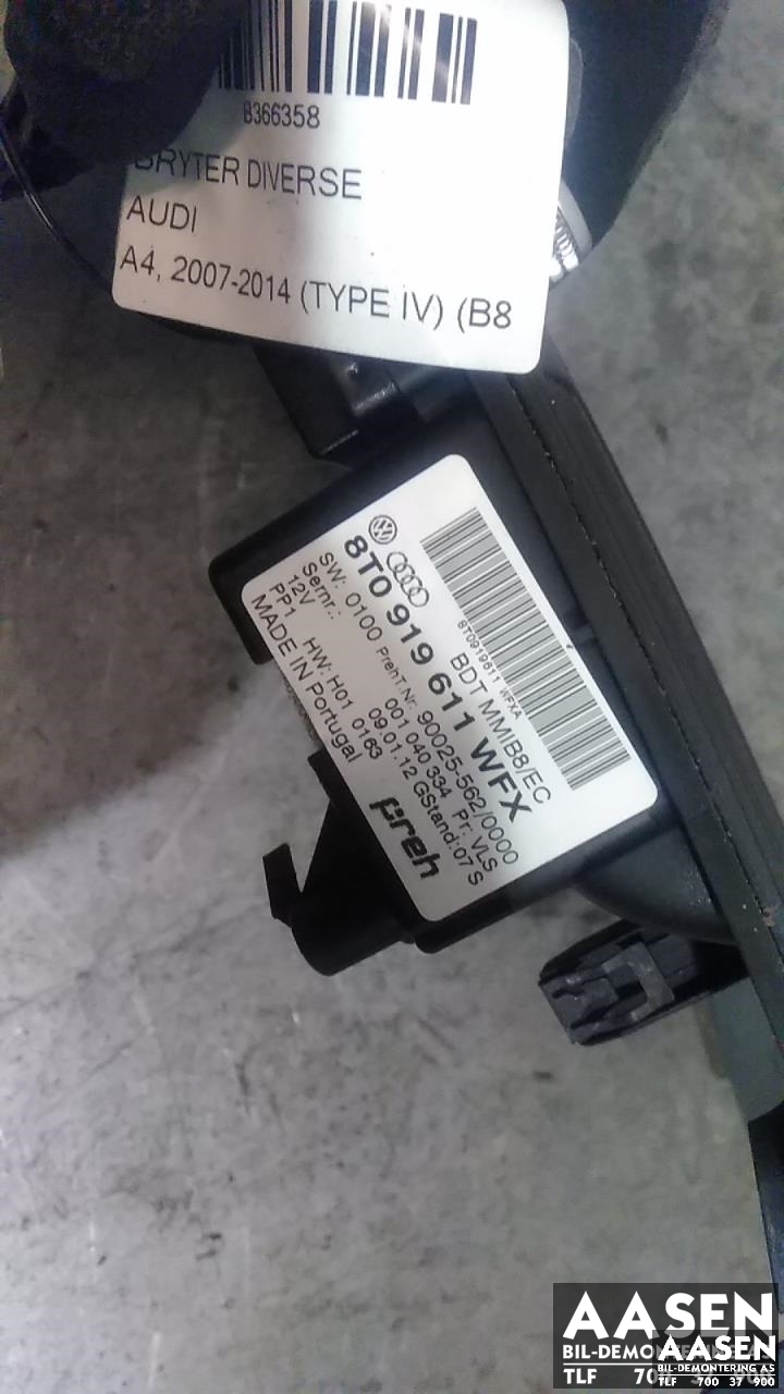 Bryter diverse til Audi A4 2007-2014 (Type IV) (B8) (B8) (8T0 919 611|)