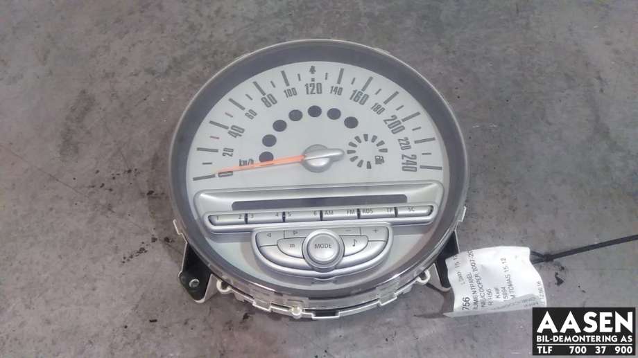 Instrumentpanel til Mini One/Cooper, 2007-2014 (R55-57) (R55-57) (62 10 9 233 767)