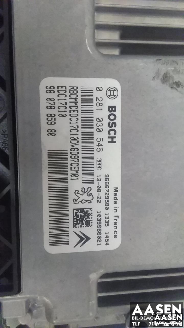 Styreenhet motor til Peugeot Partner 2008-2015 (Type II, Fase 1)  (BOSCH|9807885980|)