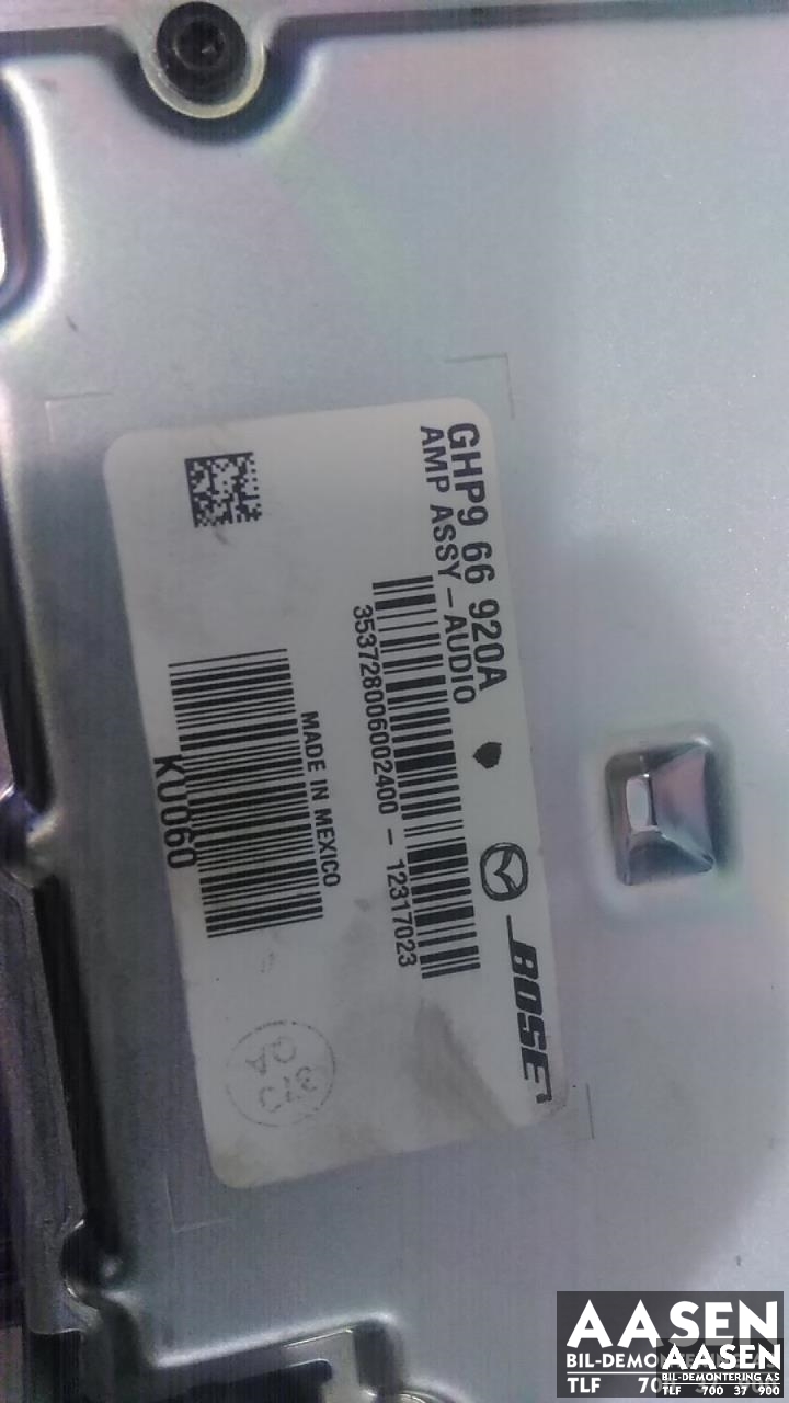Bilstereo forsterker til Mazda 6 2013-2015 (Type III, Fase 1)  (BOSE|GHP966920A|)