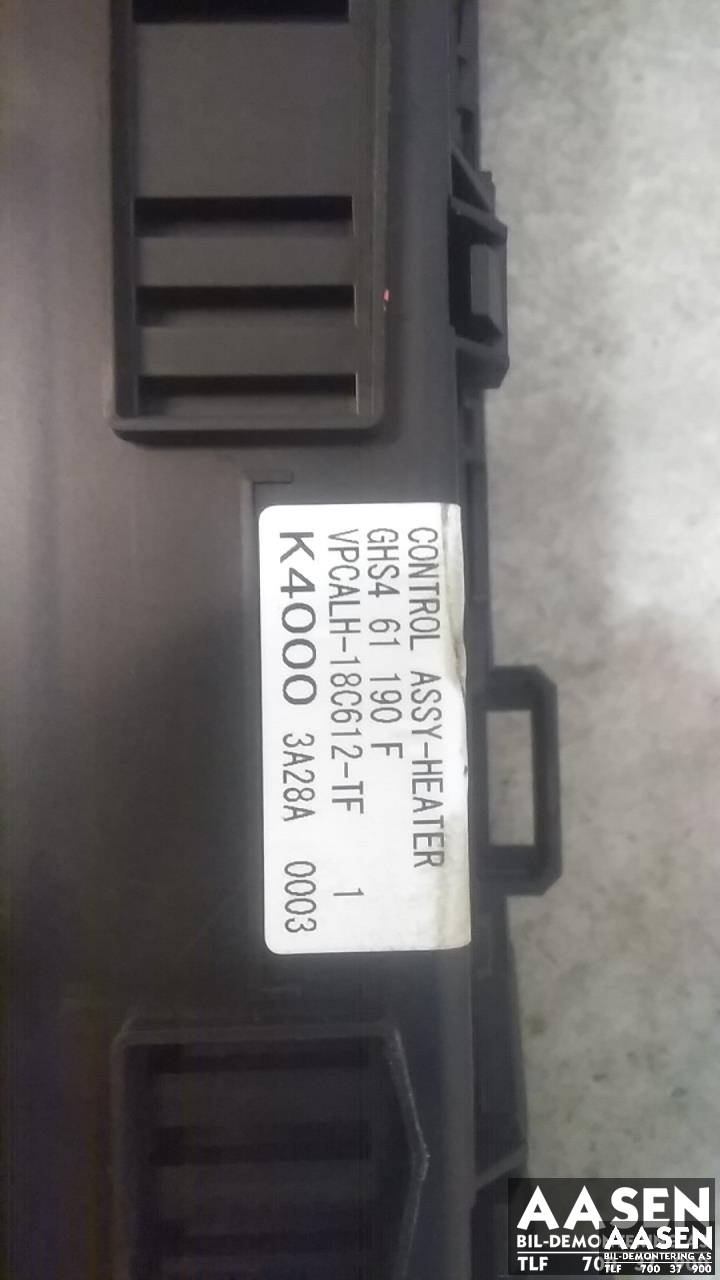 Varmeapparat betjening til Mazda 6 2013-2015 (Type III, Fase 1) (GHS461190F|)