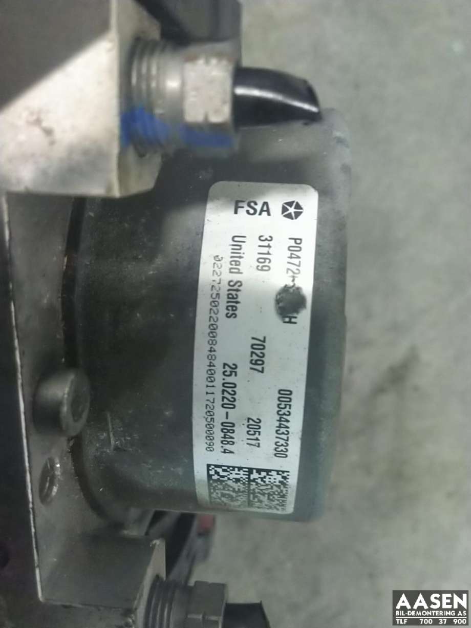 ABS sentral til Jeep Compass 2017-2020 (Type II, Fase 1)  (P0472|00534437330|)