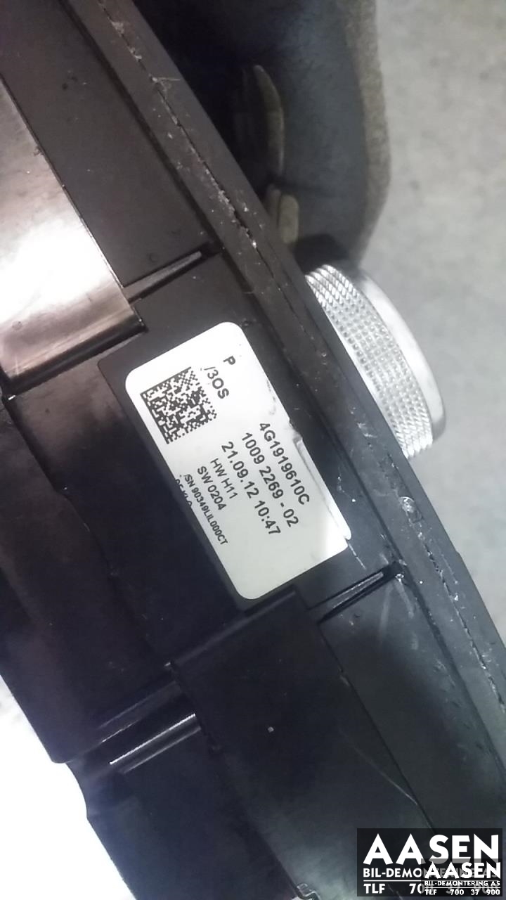 Bilstereo betjeningspanel til Audi A6 2011-2014 (Type IV, Fase 1) (C7) (C7) (4G1919610C|)