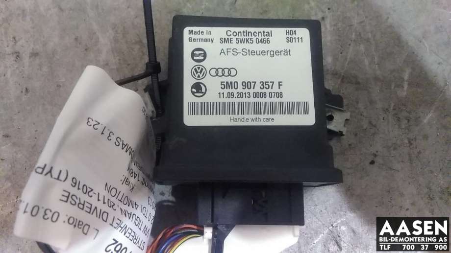 Styreenhet lys (LCM - Light Control Module) til VW Tiguan, 2011-2016 (Type I, Fase 2)  (CONTINENTAL|5M0907357F)