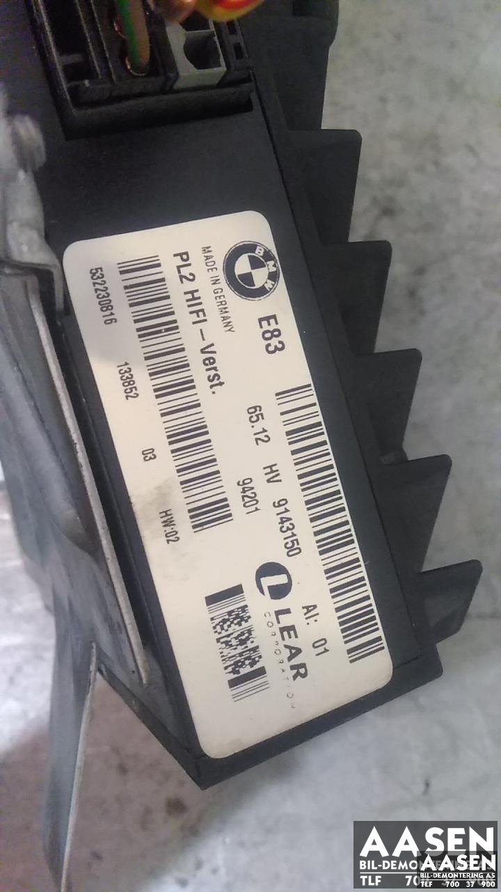 Bilstereo forsterker til BMW X3 2007-2010 (Fase 2) (E83) (E83) (65 12 9 143 150|6512HV9143150|)