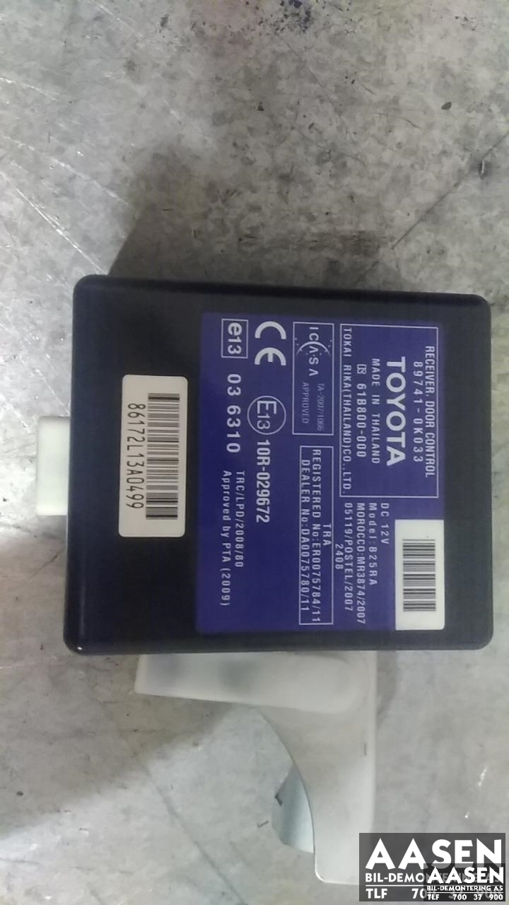 Styreenhet diverse til Toyota Hilux, 2012-2016  (89741-0K033)