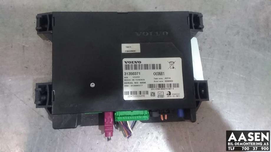 Styreenhet diverse til Volvo V60, 2010-2013 (Type I, Fase 1)  (31350371)