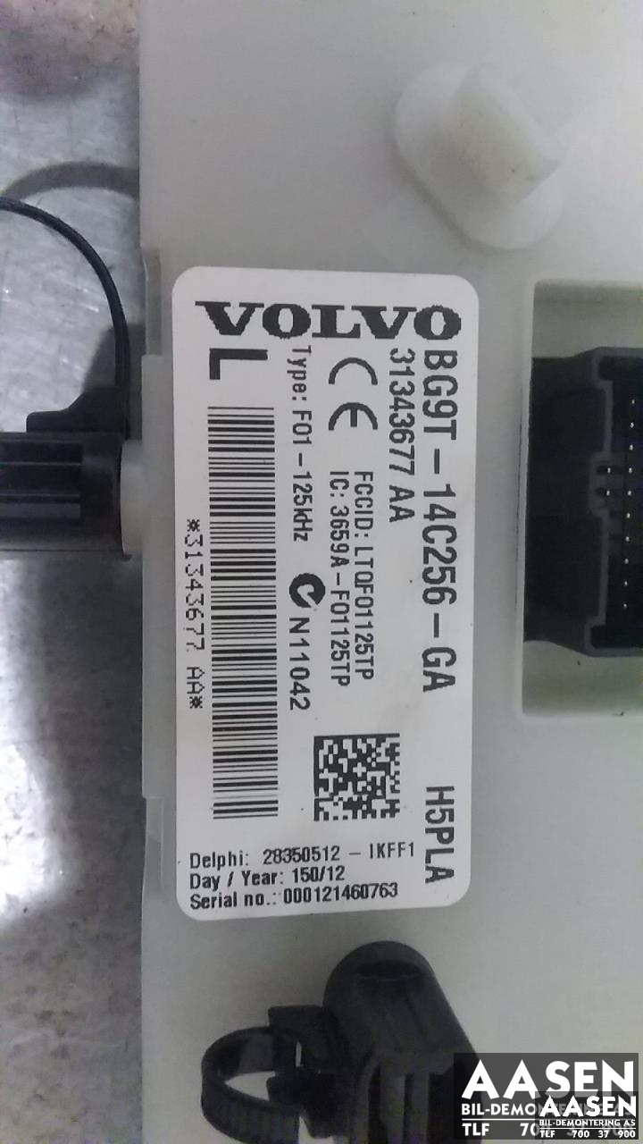 Sikringsboks kupe til Volvo V60 2010-2013 (Type I, Fase 1)  (31343677AA|)