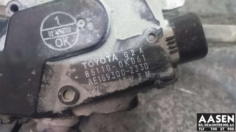Viskermotor frontrute komplett m/overføring til Toyota Hilux 2006-2011 (85110-0K061|)