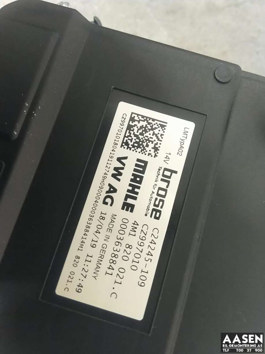Varmeapparat motor til Audi e-tron 2018-->>  (4M1 820 021 B|4M1 820 021 C|)
