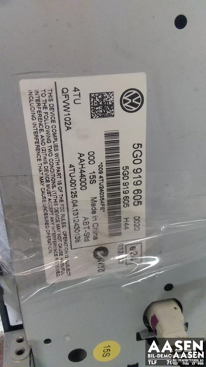 Bilstereo navigasjon skjerm til VW Golf VII 2012-2017 (Fase 1)  (5G0919605|)