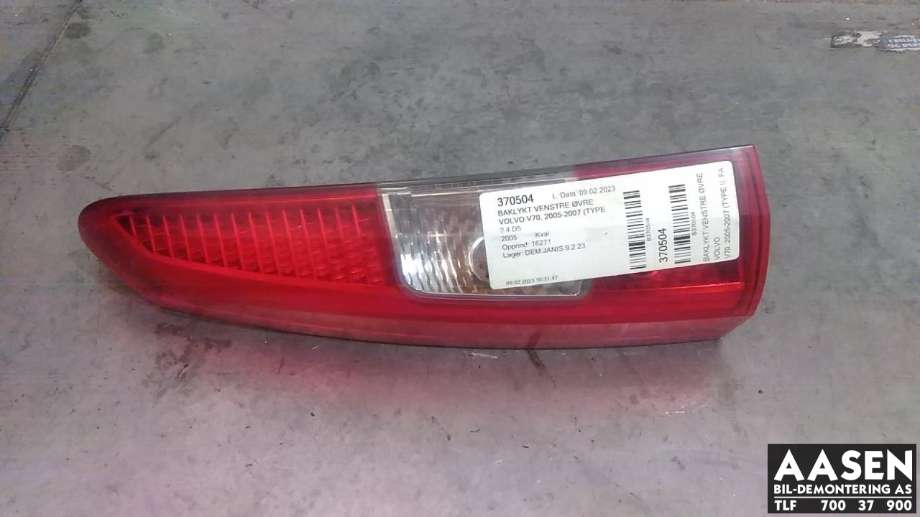 Baklykt venstre øvre til Volvo V70 2005-2007 (Type II, Fase 2)