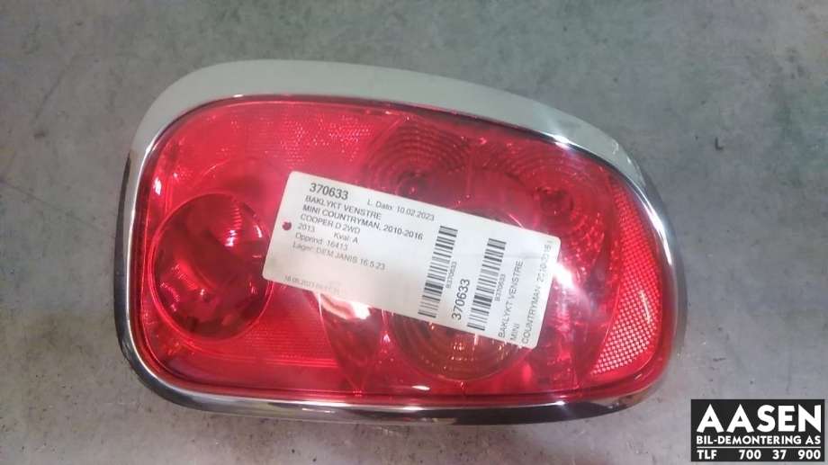 Baklykt venstre til Mini Countryman 2010-2016 (R60) (R60) (63 21 9 808 149|)