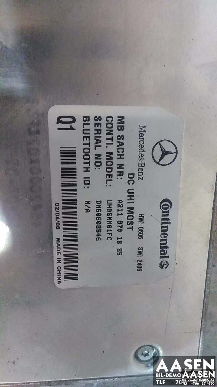 Styreenhet bluetooth til Mercedes E-Klasse 2006-2009 (Fase 2) (W211) (W211) (CONTINENTAL|A2118701885|)