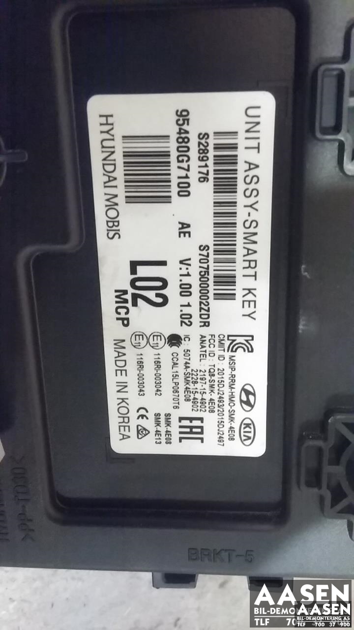 Styreenhet nøkkelfri/keyless til Hyundai Ioniq Electric 2016-2019 (Fase 1)  (95480G7100|)