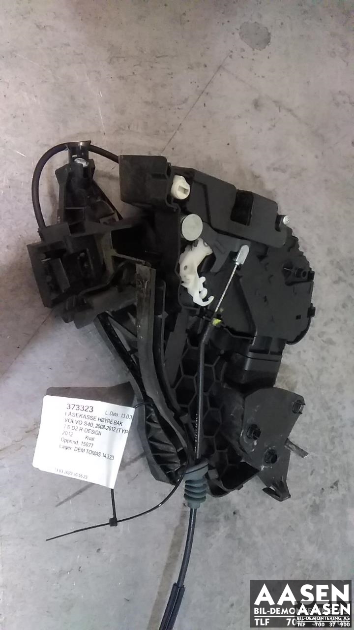 Låsekasse høyre bak til Volvo S40, 2008-2012 (Type II, Fase 2)  