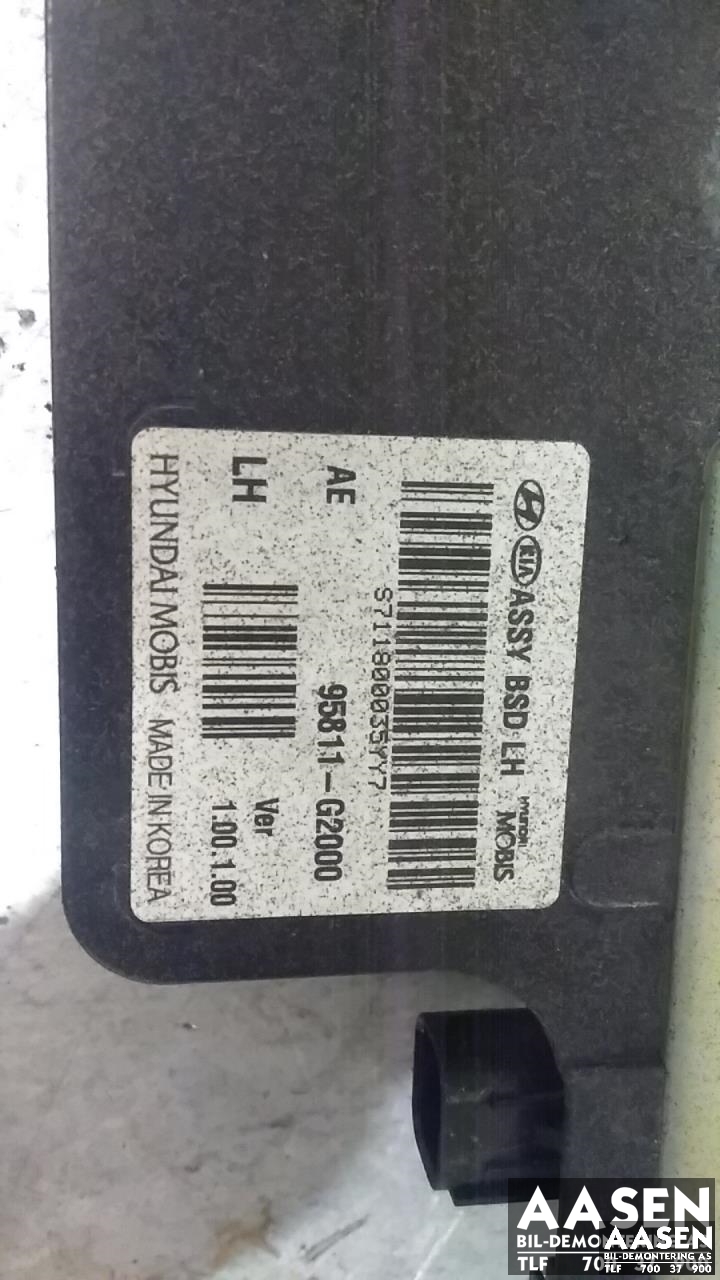 Sensor blindsone til Hyundai Ioniq Electric 2016-2019 (Fase 1)  (95811-G2000|)