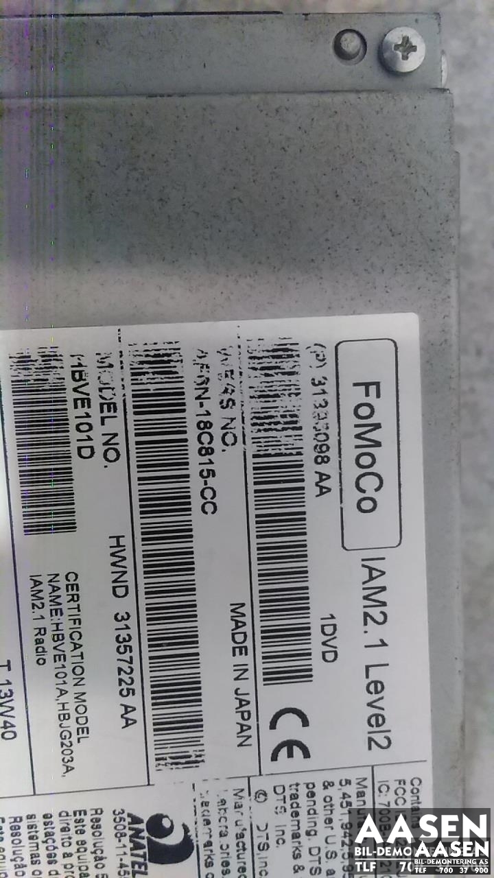 Bilstereo til Volvo V40 2012-2019 (AF6N-18C812-CC|)