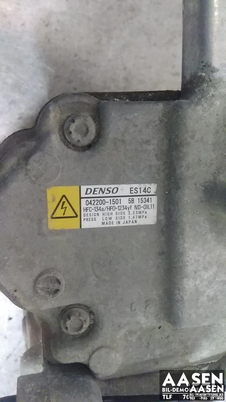 Aircondition kompressor hybrid til Toyota Yaris 2014-2020 (Type III, Fase 2) (DENSO|042200-1501|)