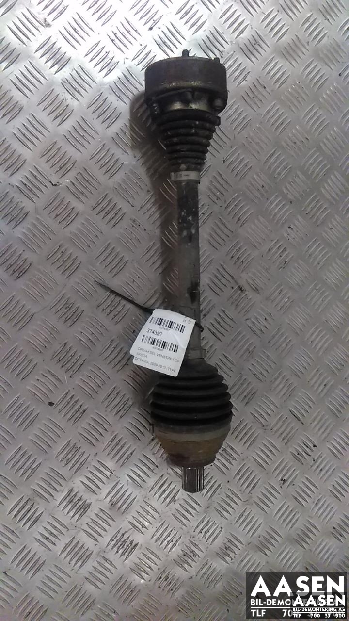 Drivaksel venstre foran, diesel/automat til Škoda Octavia, 2009-2013 (Type II, Fase 2)  (1K0 407 271 LB)