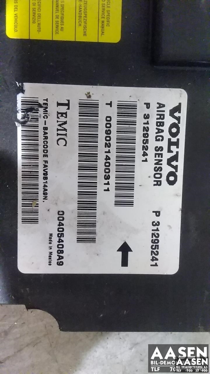 Airbag elektronikk til Volvo XC60 2008-2013 (Type I, Fase 1)  (P31295241|31295241|)