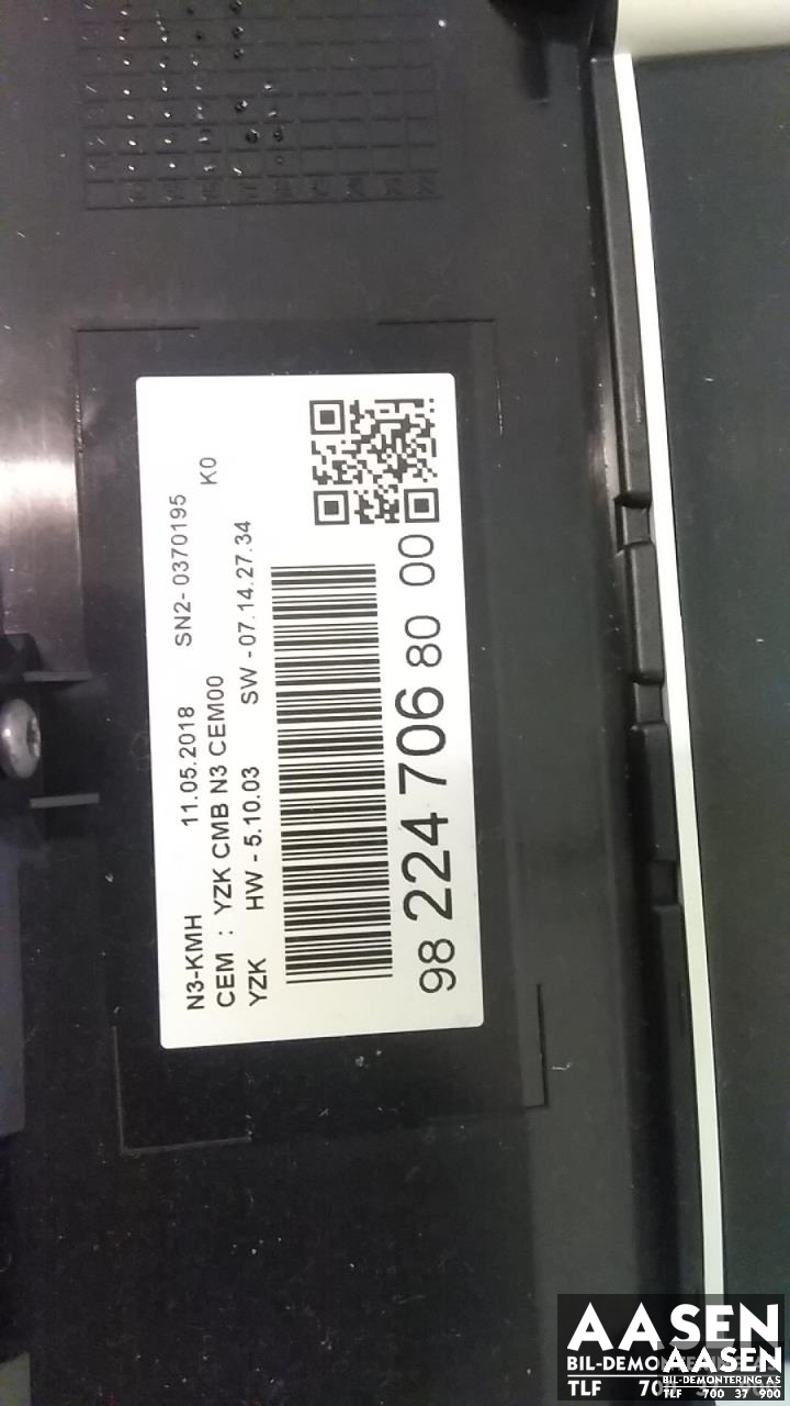 Instrumentpanel til Toyota Proace 2016-->> (Type II)  (982247068000|)