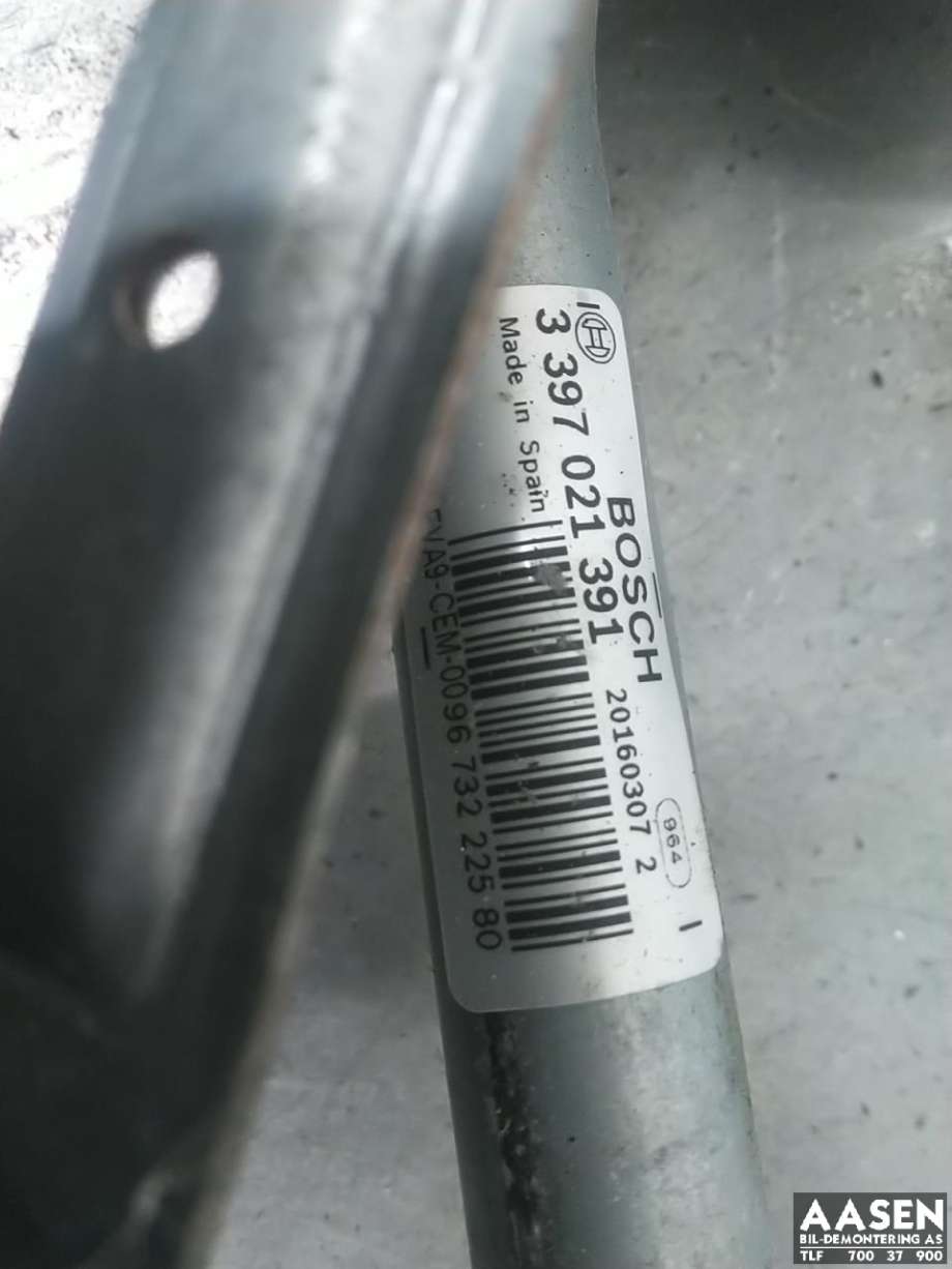 Viskermotor frontrute komplett m/overføring til Peugeot 208 2012-2019 (Type I)  (96 732 225 80|)