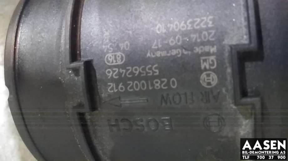 Luftmengde/luftmassemåler til Opel Insignia A 2014-2017  (BOSCH|55562426|)