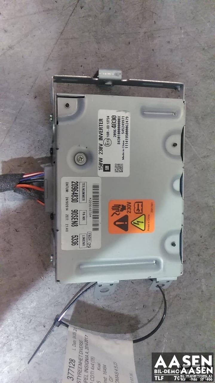 Omformer 24/12 V til Opel Insignia A, 2014-2017 (20964830)