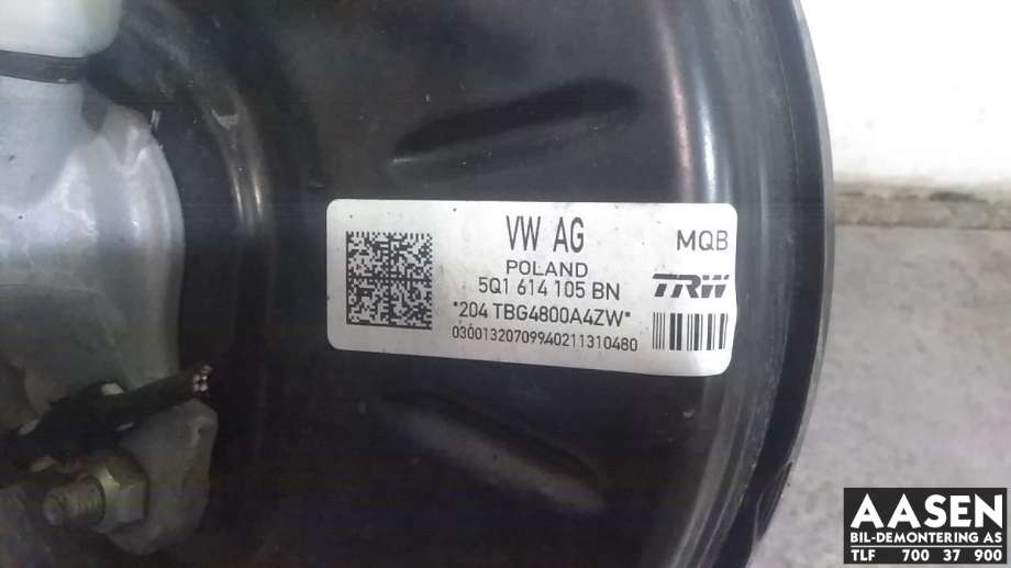 Bremsekraft-forsterker til VW Golf VII 2012-2017 (Fase 1) (TRW|5Q1 614 106 A|5Q1 614 106 P|)