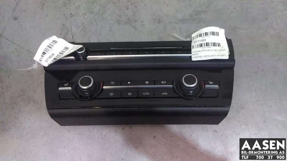 Bilstereo betjeningspanel til BMW 5-Serie, 2010-2017 (F10/F11) (F10/F11) (61 31 9 328 424)