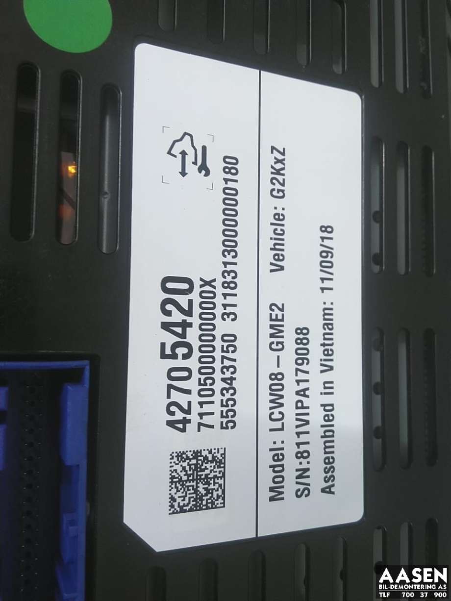Instrumentpanel til Opel Ampera-e 2017-->> (Type II)  