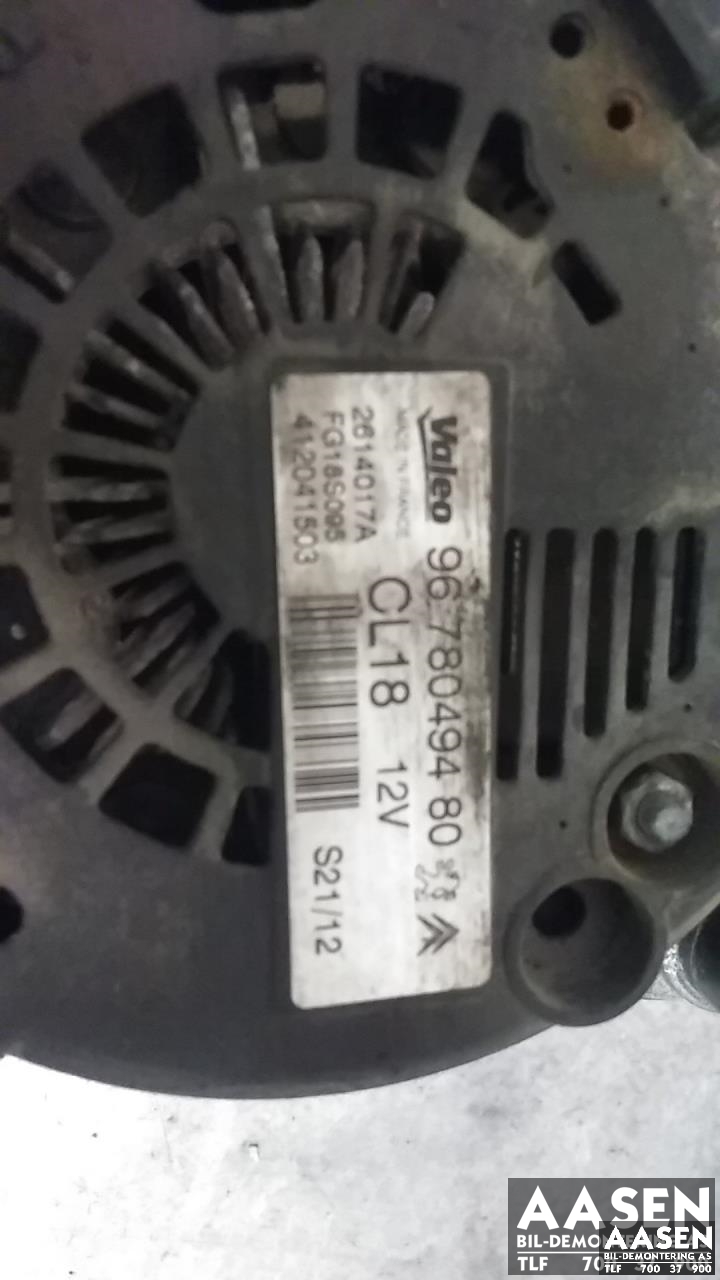 Dynamo diesel til Fiat Scudo 2007-2017 (Type II)  (VALEO|9678049480|)