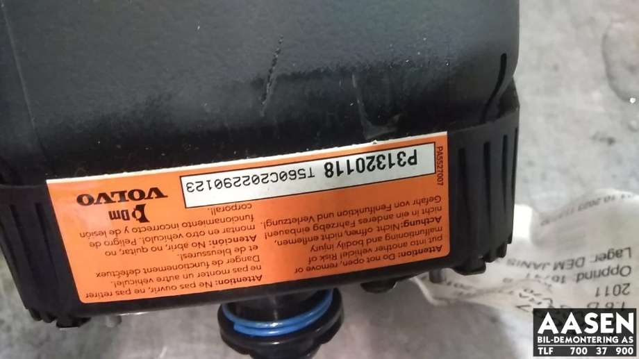 Airbag rattpute til Volvo V70 2007-2013 (Type III, Fase 1) (31320118|)