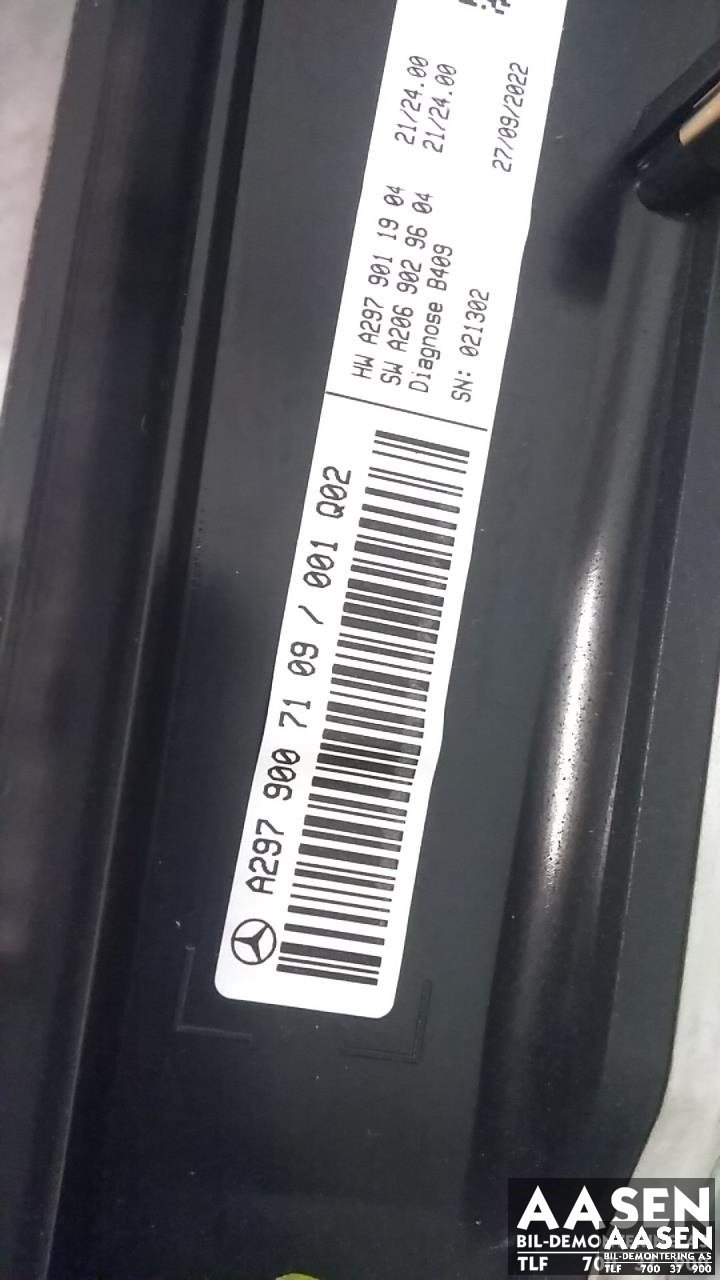 Instrumentpanel til Mercedes EQS 2021-->> (V297) (V297) (A 297 900 71 09|A 297 900 80 16|)