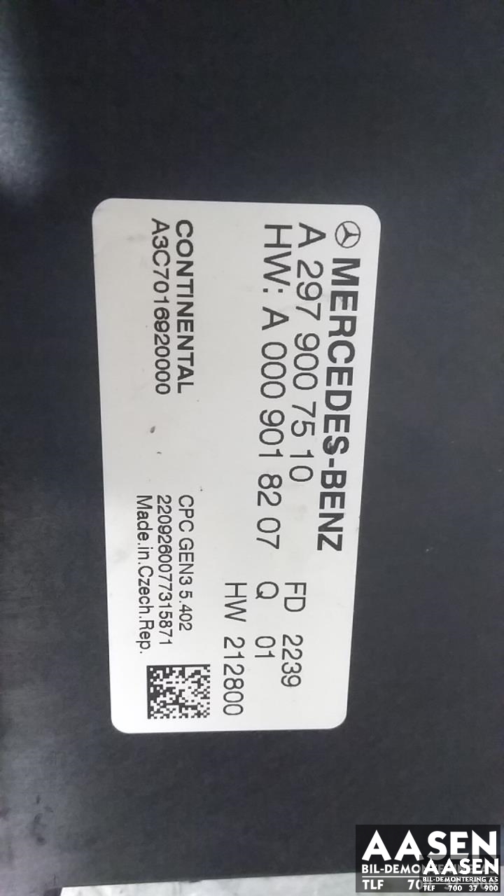 Styreenhet diverse til Mercedes EQS 2021-->> (V297) (V297) (CONTINENTAL|A2979007510|)