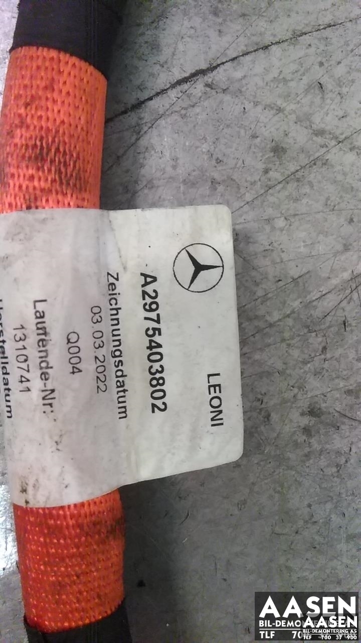 Ledningsnett til Mercedes EQS 2021-->> (V297) (V297) (A2975403802|)