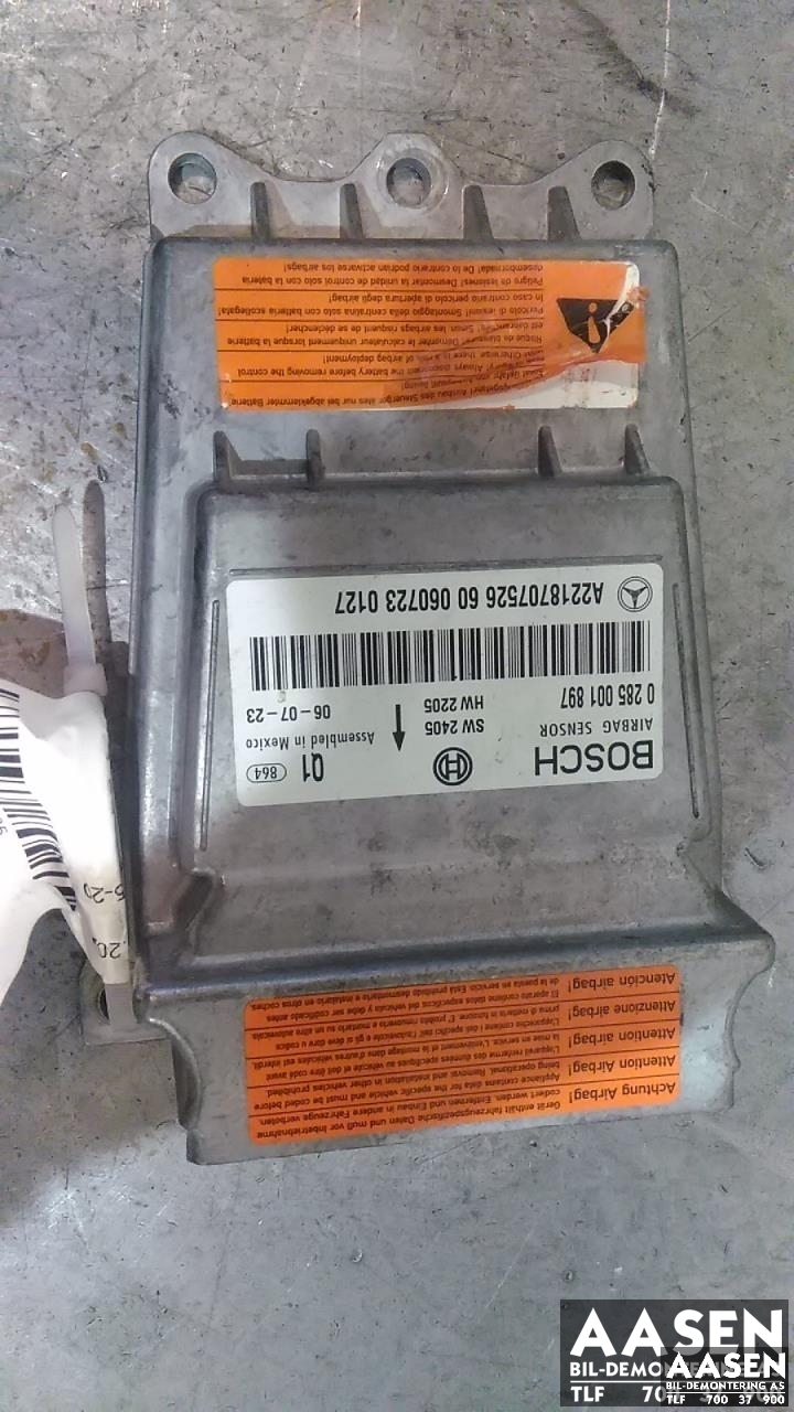 Airbag elektronikk til Mercedes S-Klasse, 2005-2013 (W221) (W221) (BOSCH|A2218707526)