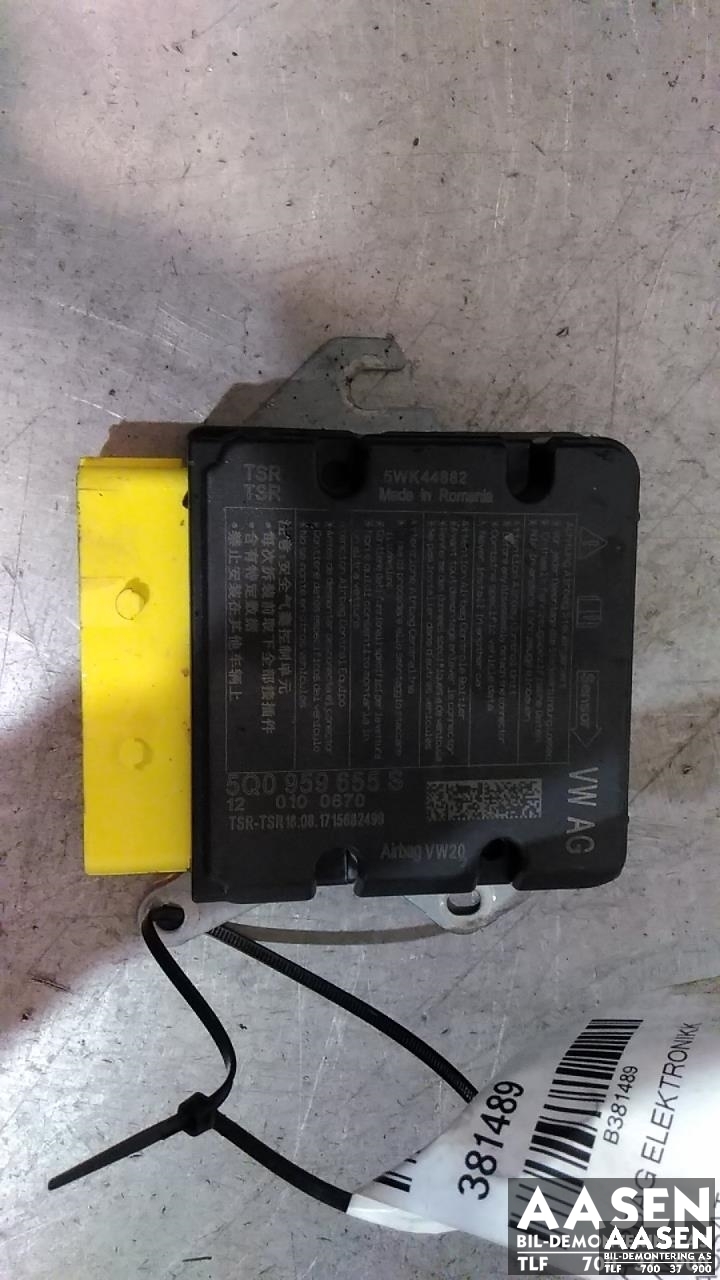 Airbag elektronikk til VW Passat, 2015-2019 (Fase 1) (B8) (B8) (5Q0 959 655 S)