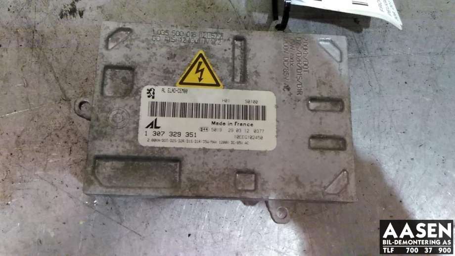 Styreenhet xenon/ballast til Peugeot 308, 2011-2013 (Type I, Fase 2)  (AL|1307329351)