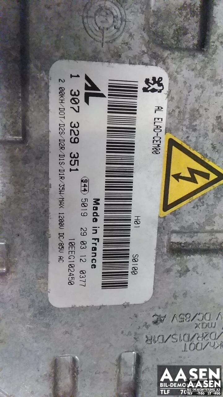 Styreenhet xenon/ballast til Peugeot 308 2011-2013 (Type I, Fase 2) (AL|1307329351|)