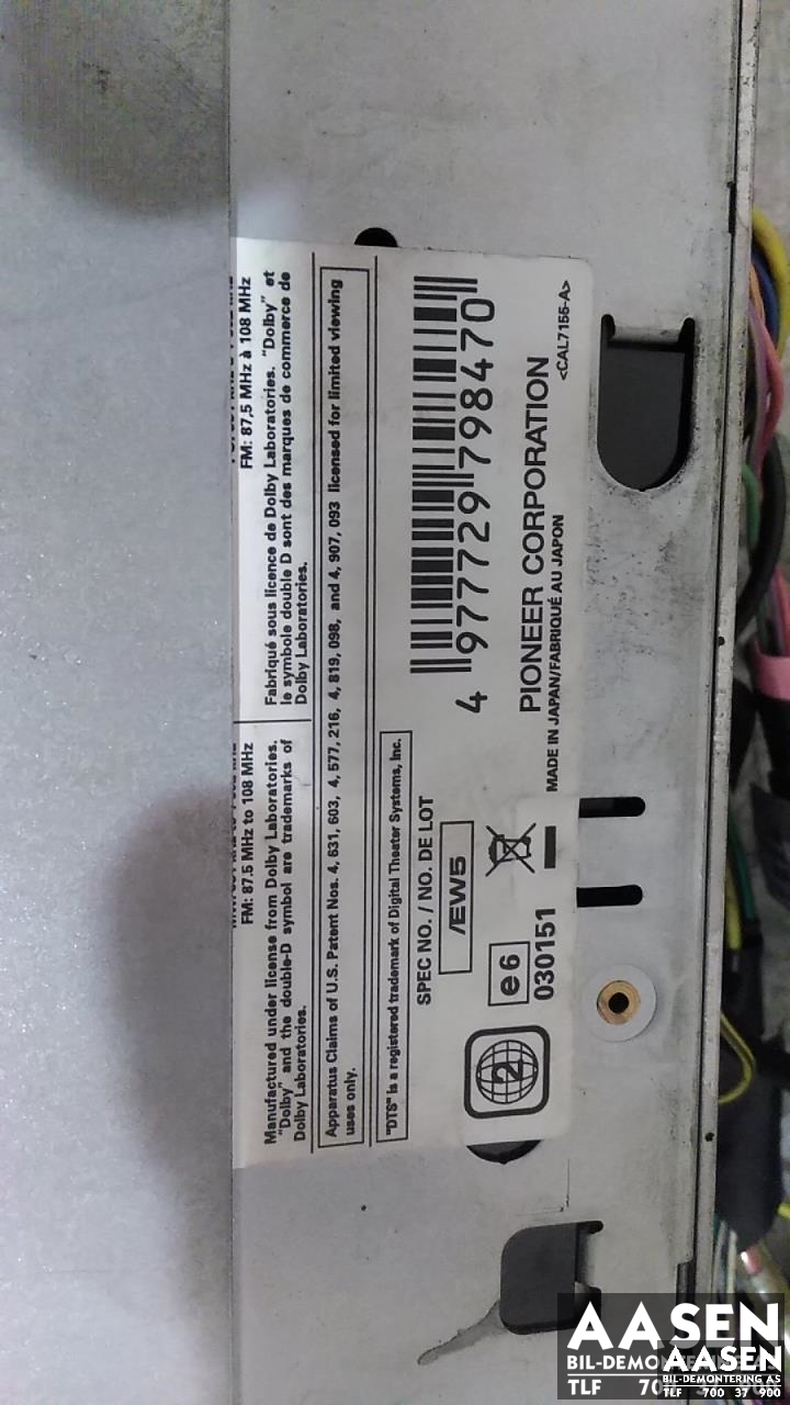 Bilstereo navigasjon til Hyundai Santa Fe 2006-2009 (Type II, Fase 1)  (PIONEER|AVIC-HD1BT|4977729798470|)