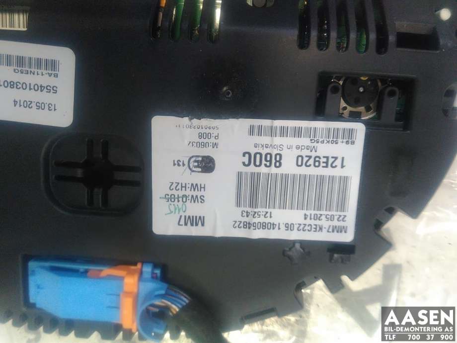 Instrumentpanel til VW E-Up 2013-2019  (12E 920 860 C|12E 920 860 CX|)