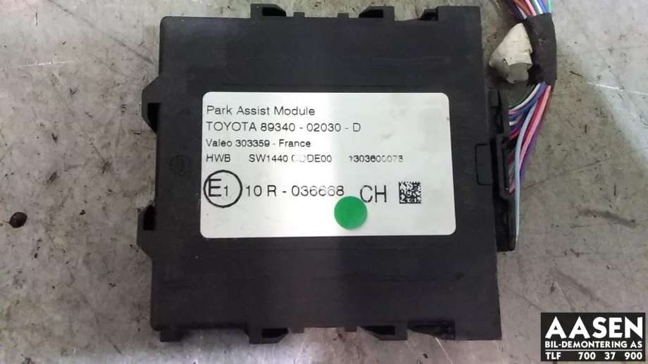 Styreenhet parkering til Toyota Auris, 2013-2015 (Type II, Fase 1)  (89340-02030-D)