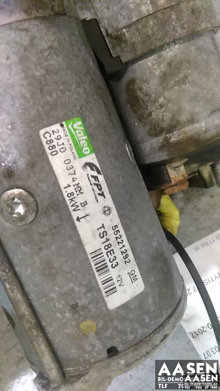 Starter diesel til Opel Meriva B 2010-2017  (VALEO|95518997|95524454|55221292)